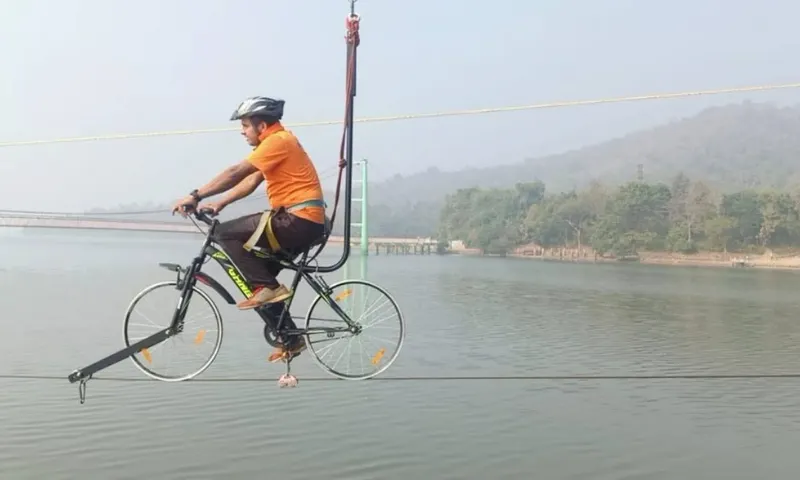Sky cycling adventure